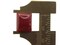 8 14mm x 12mm Red Rectangle Flatback Vintage Lucite Plastic Cabochons